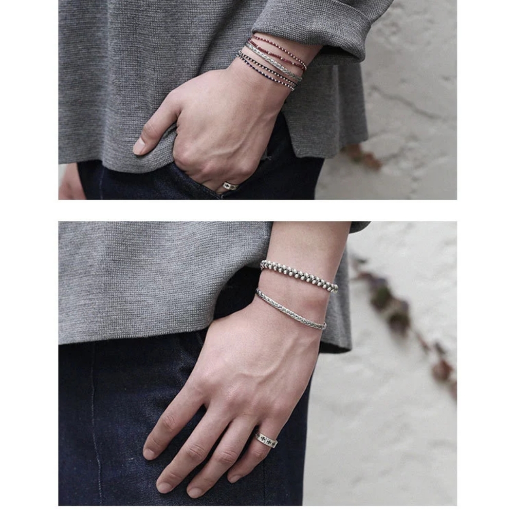 NEW Small Woven 925 Sterling Silver Bracelet - Picture 14 of 15